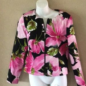 Joseph Ribkoff 10 floral zip jacket